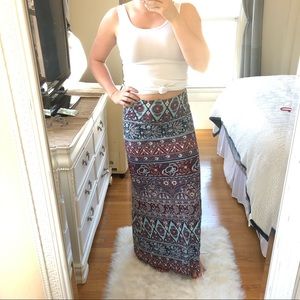 Billabong pattern maxi skirt